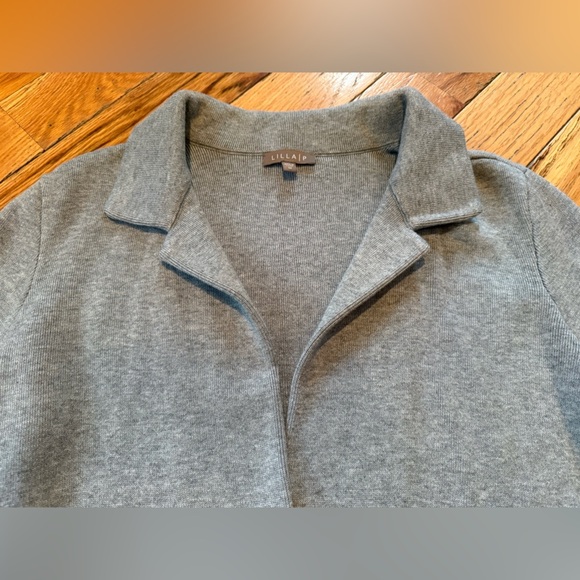 Lila P Long Sleeve One Button Gray/Black Cardigan Sweater Women’s Size M - Picture 9 of 16